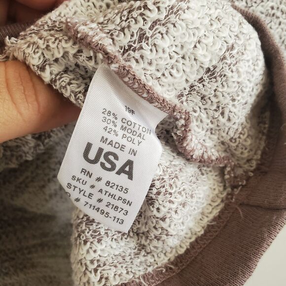 Fresh Produce Sunset Sweatshirt Medium Brown French Terry Casual Atheisure Relax - Picture 11 of 12